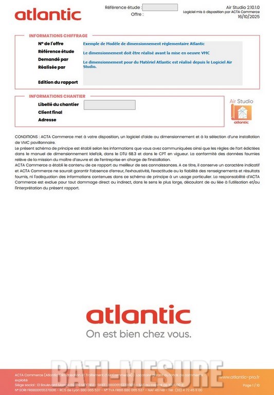 BATI-MESURE exemple de calcul d'un DIMENSIONNEMENT ventilation Page2 BATI-MESURE exemple de calcul d'un DIMENSIONNEMENT ventilation Page2