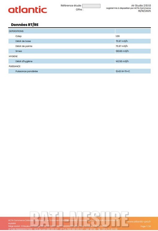 BATI-MESURE exemple de calcul d'un DIMENSIONNEMENT ventilation Page5 BATI-MESURE exemple de calcul d'un DIMENSIONNEMENT ventilation Page5
